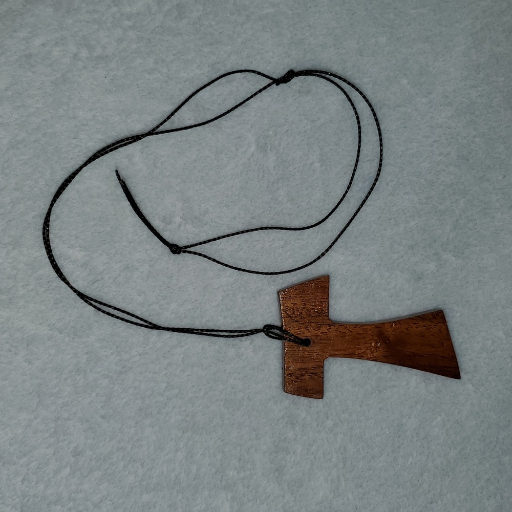 Tau Wooden Cross Pendant View 5